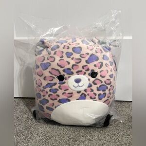 Squishmallows 12-Inch Dallas Purple and Pink Spotted Leopard Plush